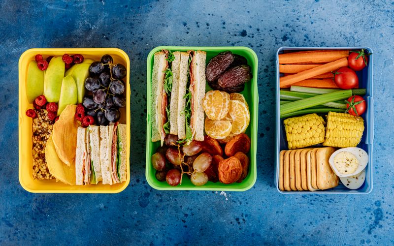 Lunch boxes packed with healthy meals
