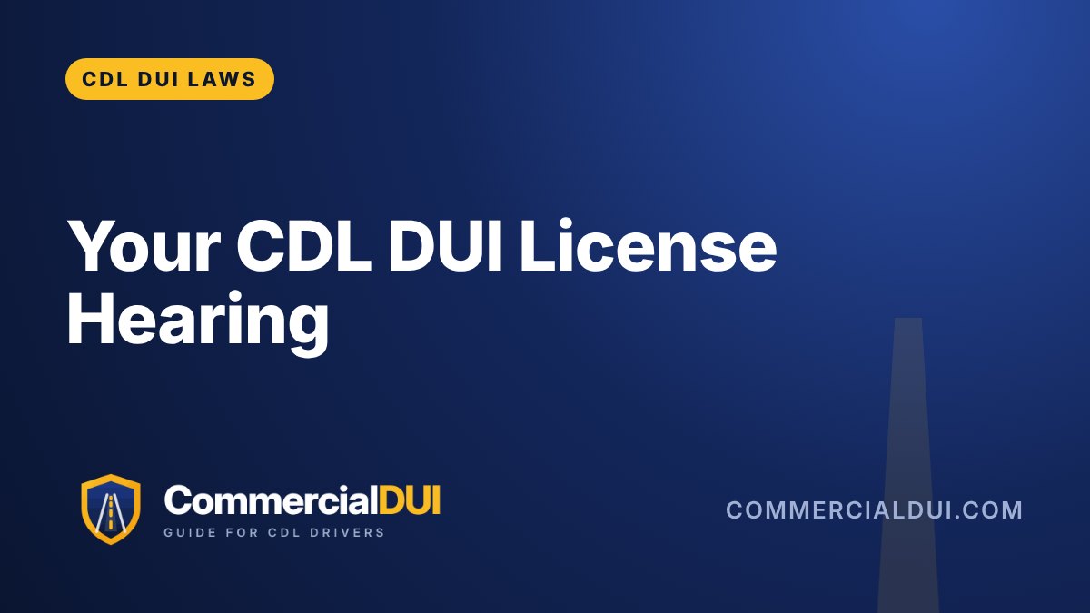 Commercial driver preparing for a DMV administrative license hearing