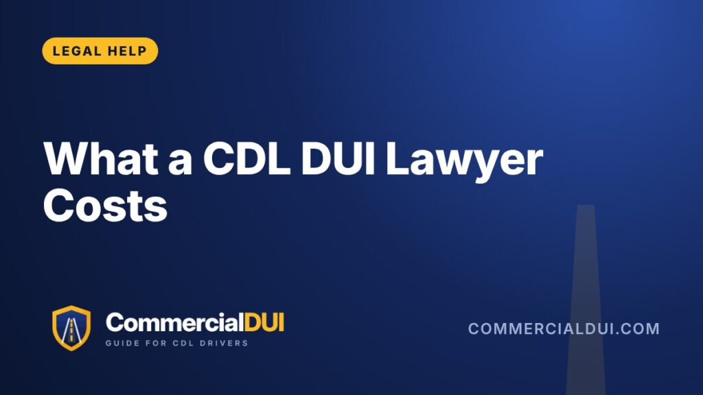 Commercial truck driver reviewing a lawyer fee agreement at a desk