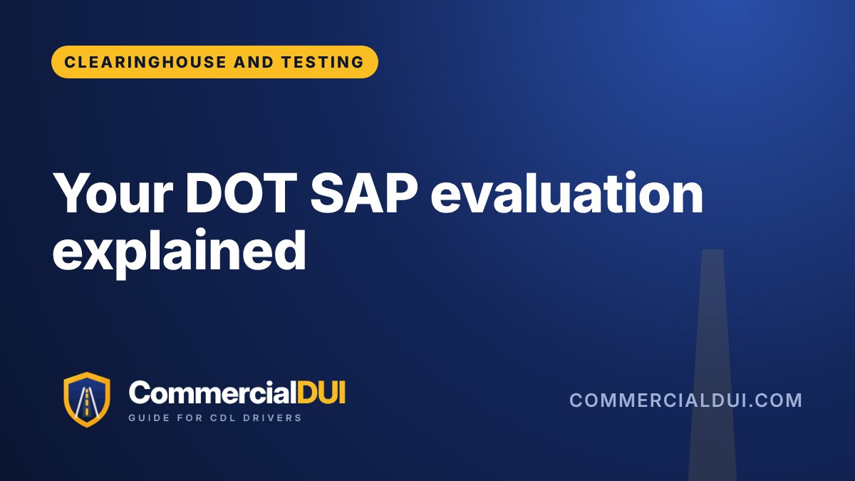 Commercial driver meeting with a substance abuse professional for a DOT SAP evaluation